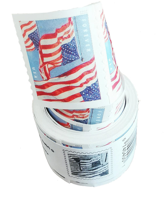 (2022) Forever American Flag Stamps Rolls