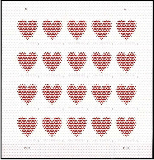 Made of Hearts 2020-5 Sheets / 100 Pcs