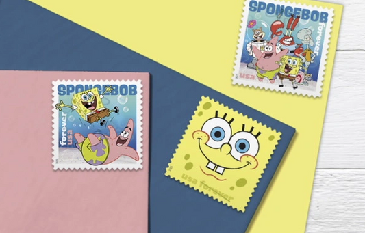 2025 SpongeBob Squarepants Stamps, Sheetof 16