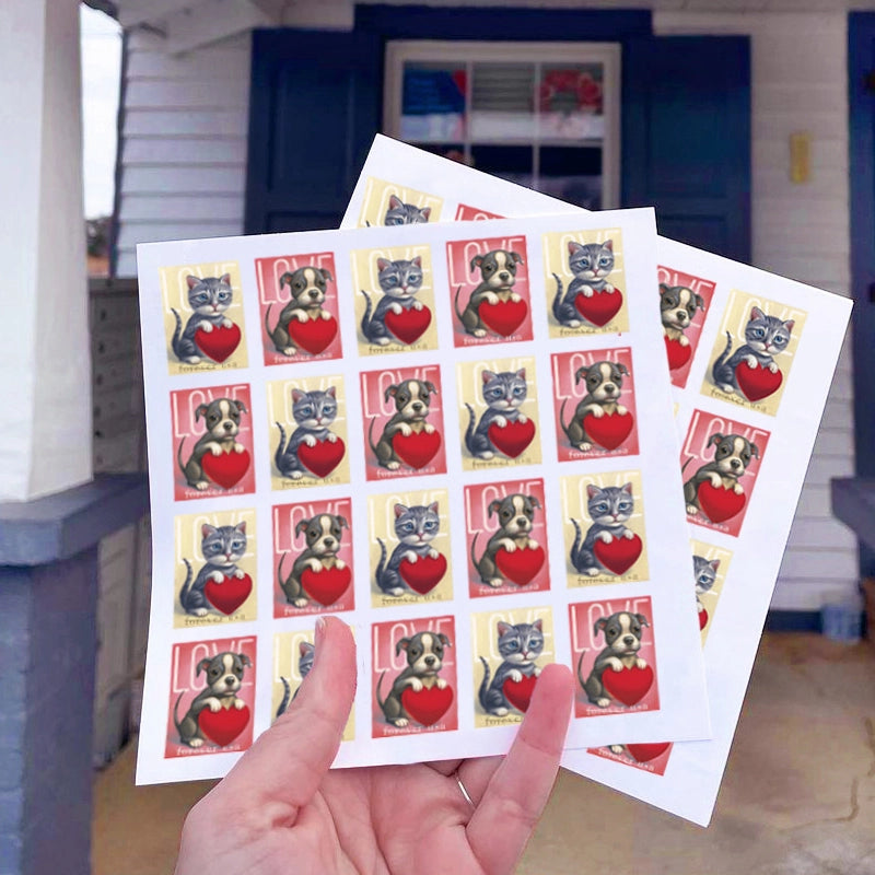 (2023) USPS Cat and Dog Love Forever Stamps