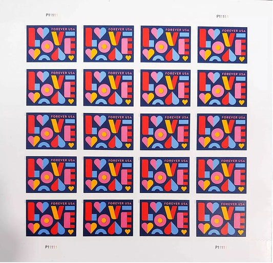 Love Wedding 2021-5 Sheets / 100 Pcs