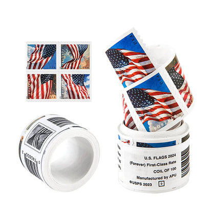2024 Forever American Flag Stamps Rolls