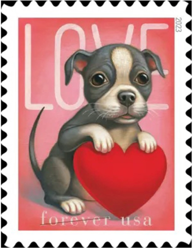 (2023) USPS Cat and Dog Love Forever Stamps