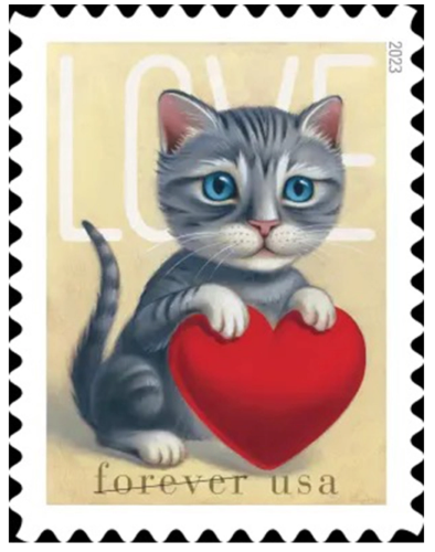 (2023) USPS Cat and Dog Love Forever Stamps