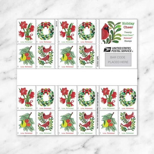（2025）Holiday Cheer Stamps, Book of 20