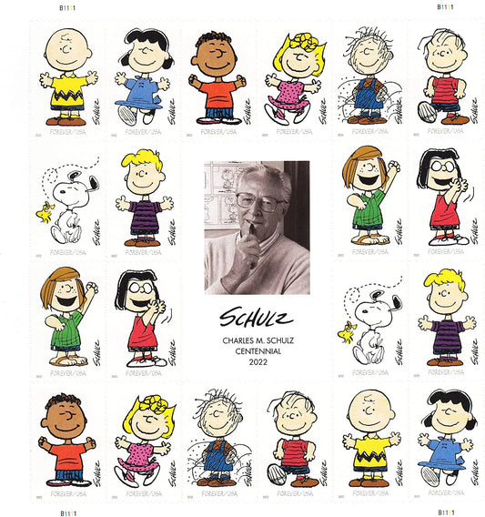 （2022）Charles M. Schulz Sheet Forever First Class Postage Stamps