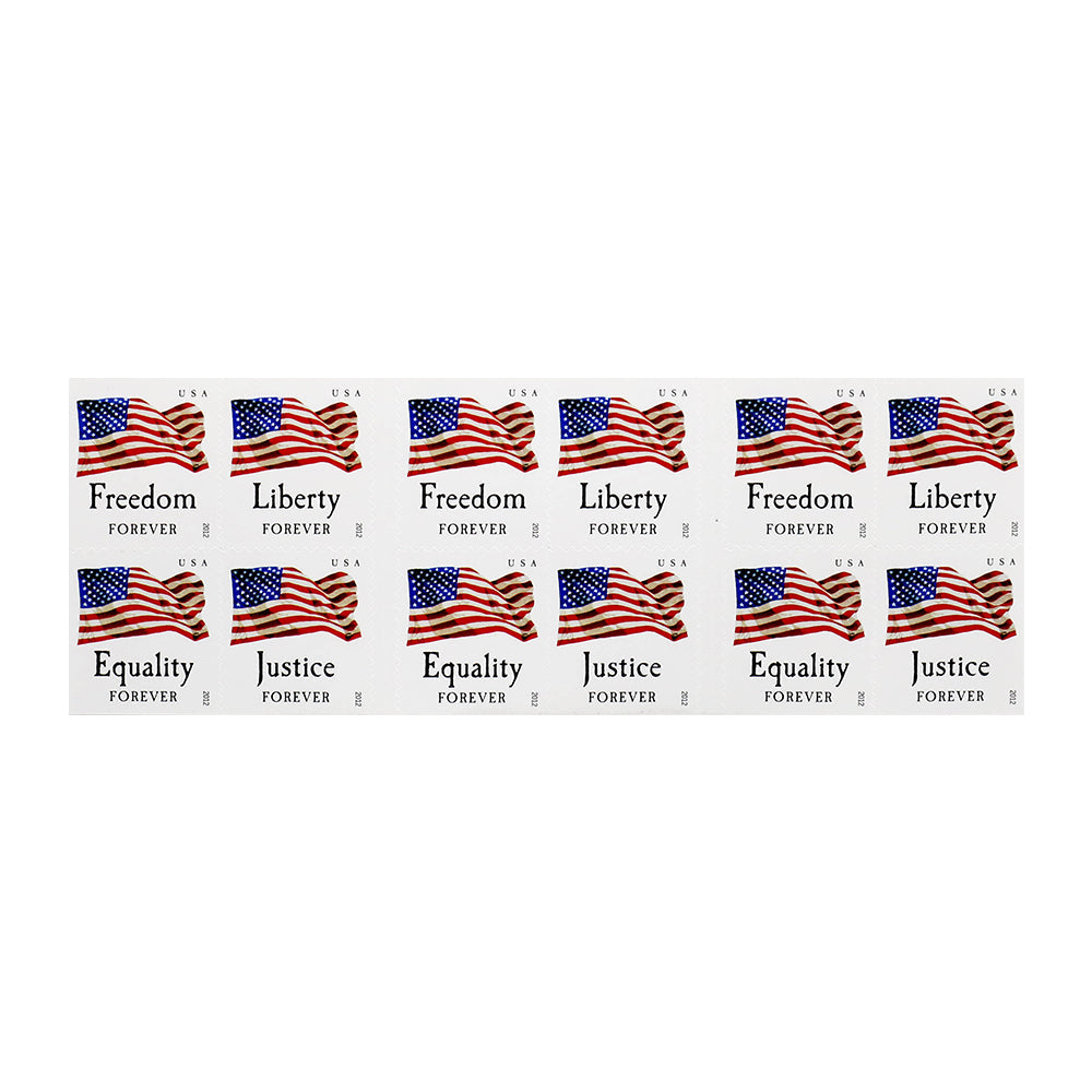 2012 Forever Stamps Four Flags Flag and Equality