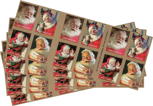 (2018) USPS Sparkling Holidays Christmas Santa Forever Stamps