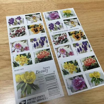 2022 USPS Snowy Garden Beauty Forever Postage Stamps