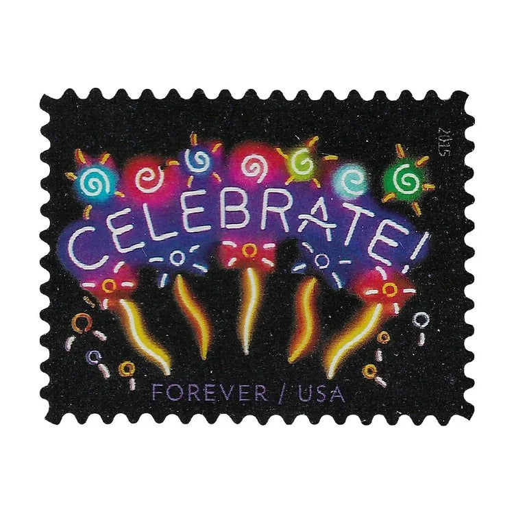 (2011) USPS Neon Celebrate! Forever Stamps