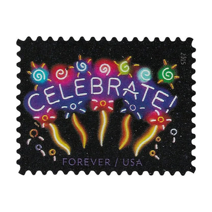 (2011) USPS Neon Celebrate! Forever Stamps