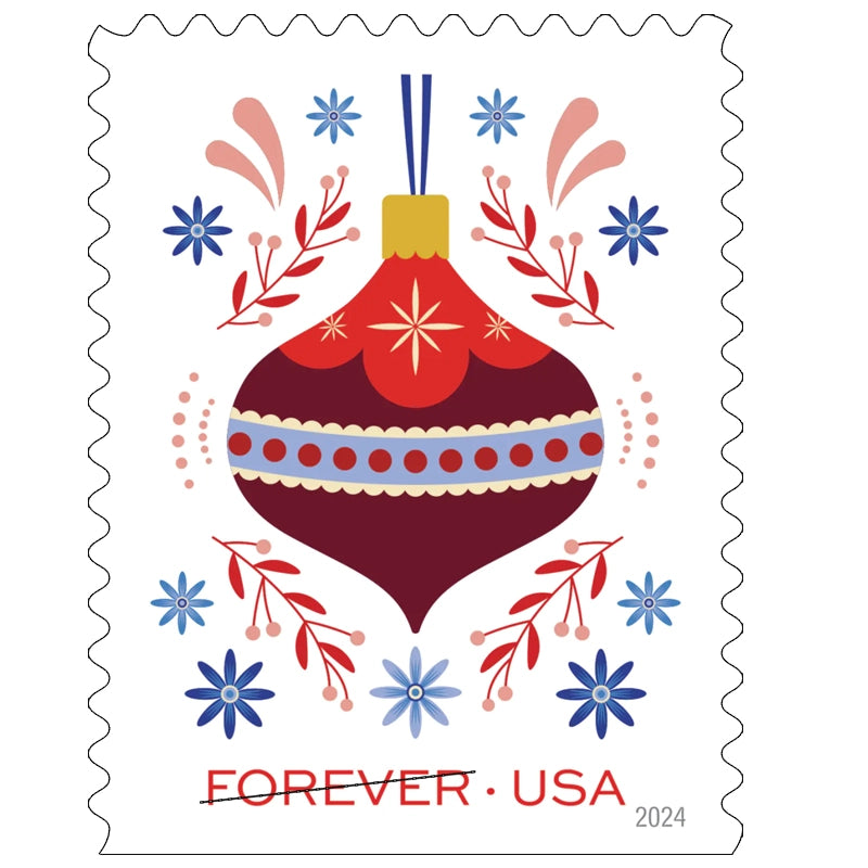 2024 Holiday Joy Forever Stamps, Book of 20|Multiple Stamp Designs