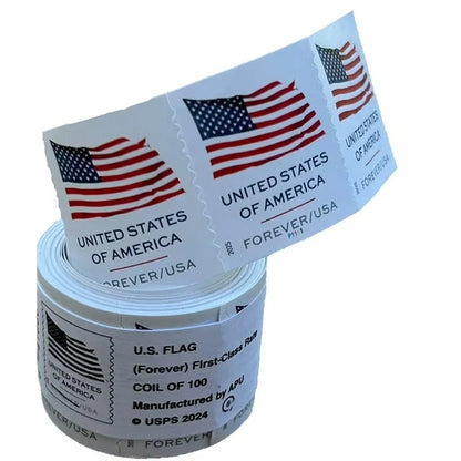 U.S. Flag 2025 Stamps roll coil of 100